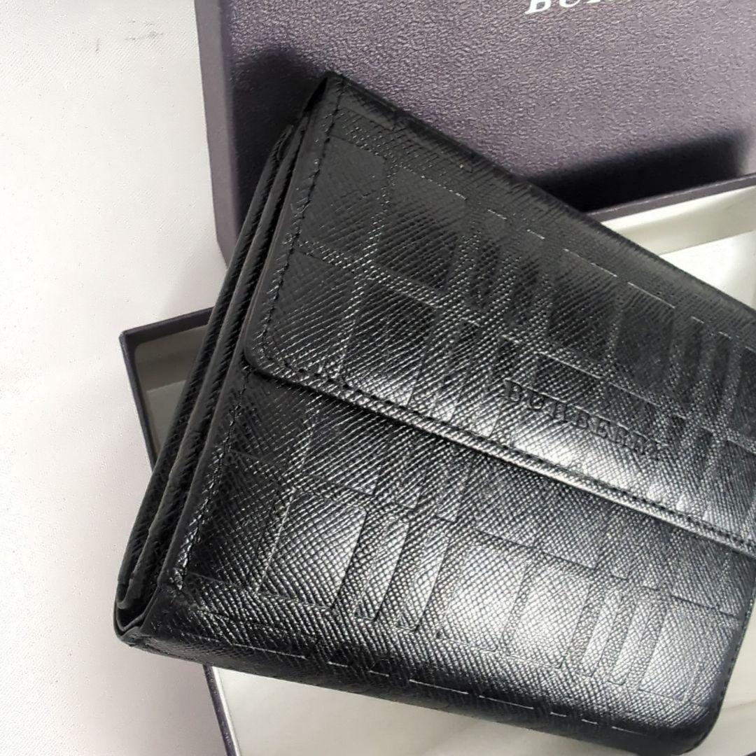 【美品】BURBERRY バーバリー がま口 チェック 二つ折り 財布