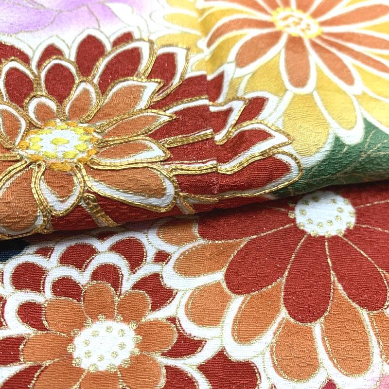 511z37〇銀通し 振袖 古典柄 金駒刺繍 金彩 青緑系〇美品 成人式 結婚式