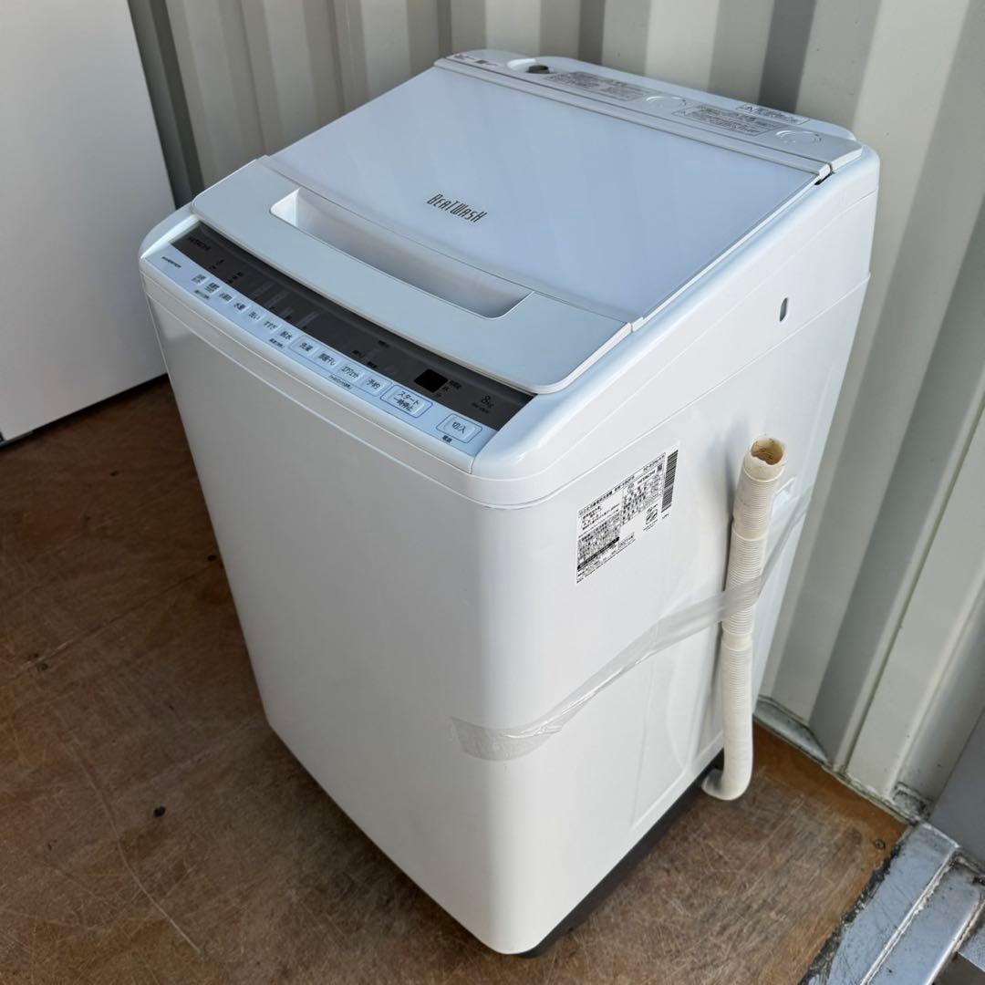 73⭐️2021年製★日立　洗濯機　8KG ビートウォッシュ　大型　インバーター