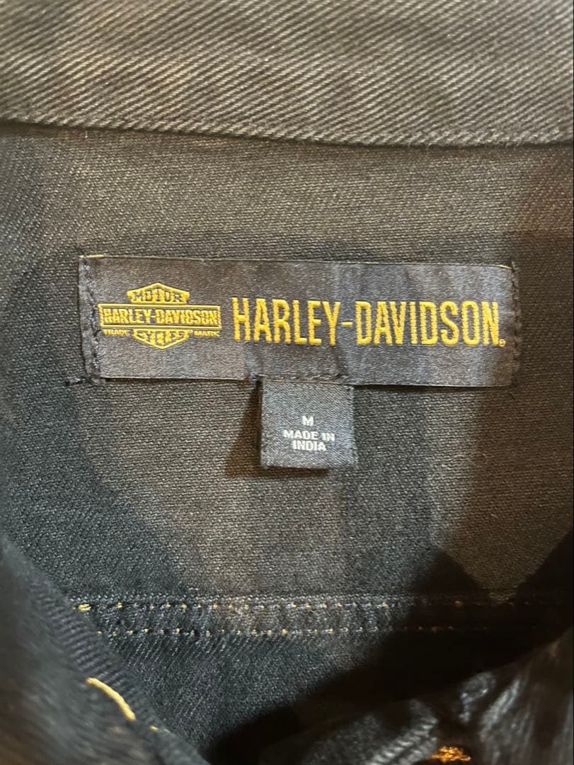 ハーレーダビットソン/デニムレザージャケット/メンズMサイズ