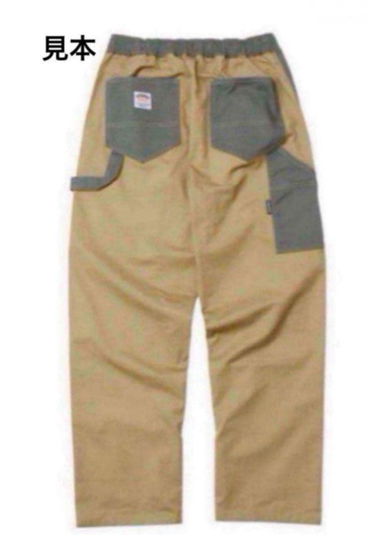 世田谷ベース　コットン ペインターパンツ オリーブ×ベージュ　M