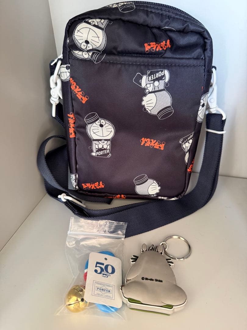 ポーター　ドラえもん　ショルダーバック　キーチェーン　鈴　セット
