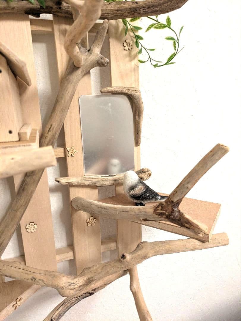 バードアスレチック　流木　壁掛け 止まり木 36バードトイ　バードジム
