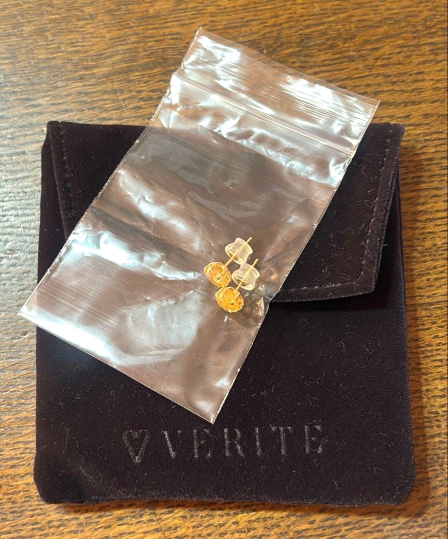 m*n様 ルチルクォーツ ピアス K18 ベリテ