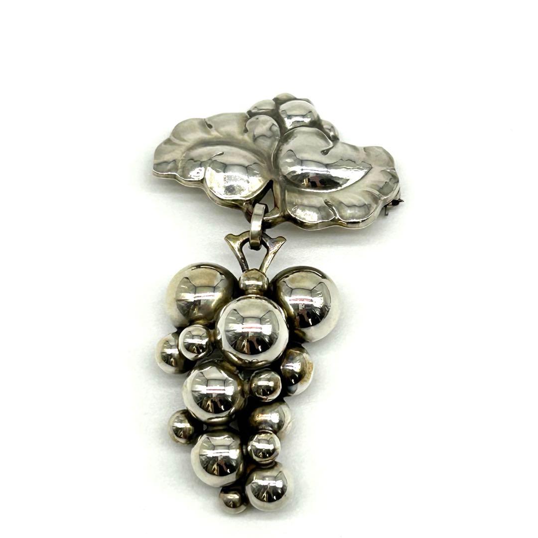 【美品】ジョージジェンセン　ムーンライトグレープ　ブローチ　ぶどう　SV925