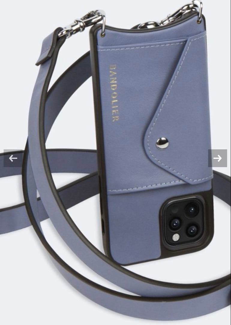 【新品】BANDOLIERブルースモーク　iPhone13proケースストラップ