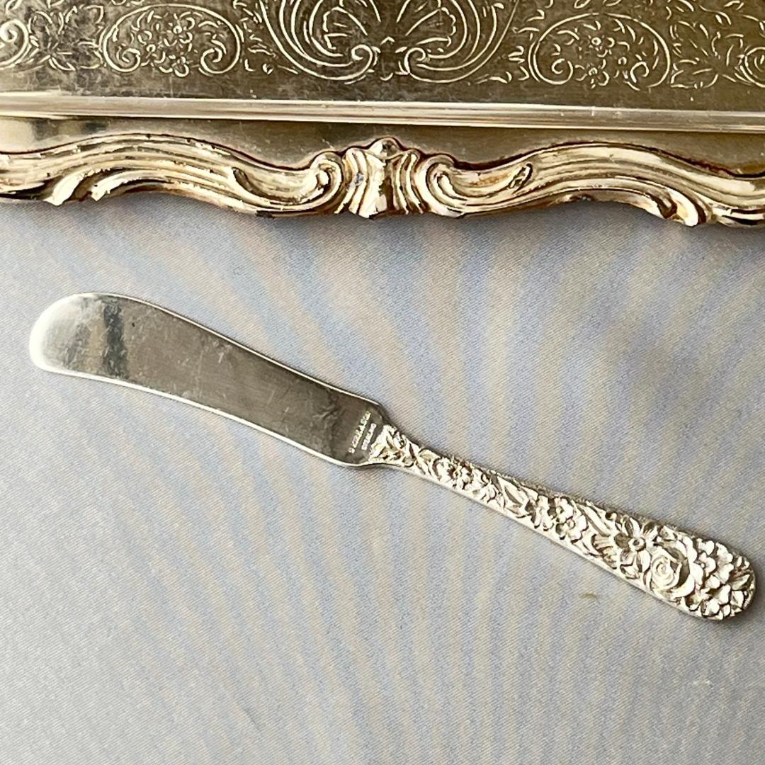 【S.Kirk & Son】【純銀】バターナイフ/スプレッダー スターリング