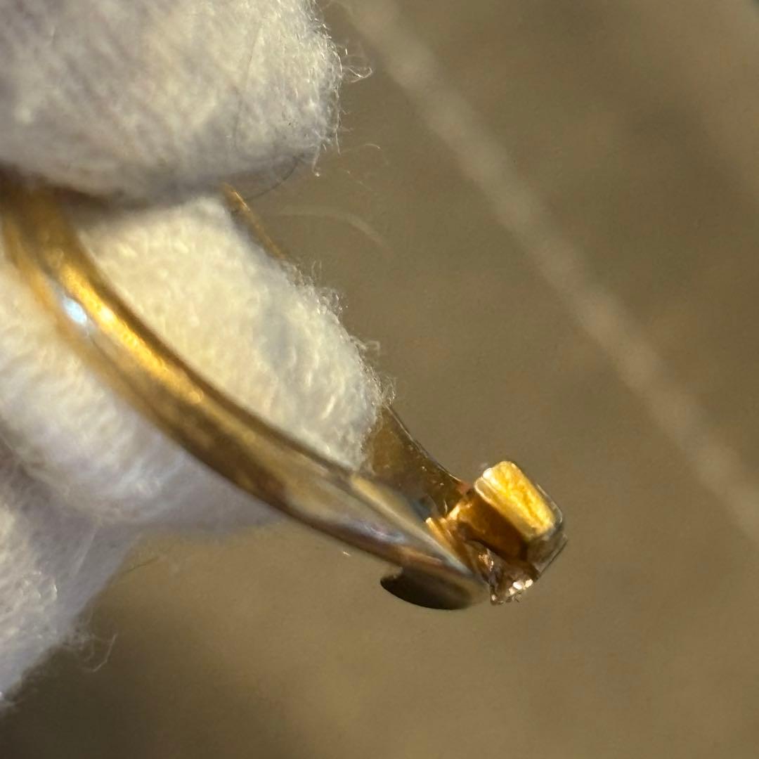 K18プチダイヤモンドリング　11号ぐらい