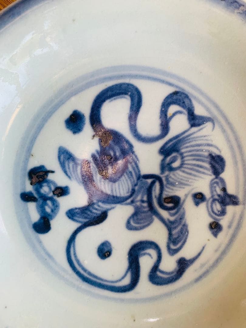 中国明時代早期（宣徳頃）染付お皿