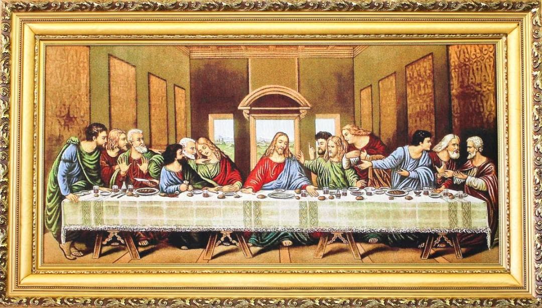 絵画 最後の晩餐 大型絵画 ビッグパネルアート キャンバス 額絵 アンティーク