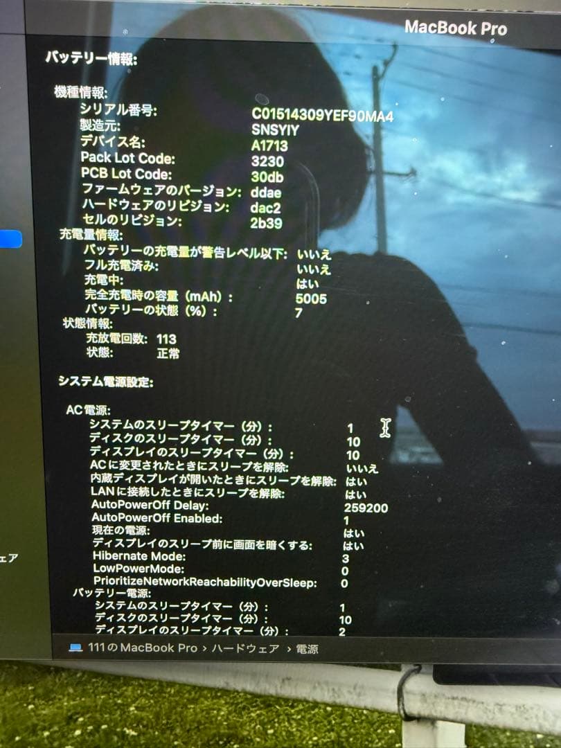 ジャンクMacBook Pro MACBOOK PRO MPXU2J/A