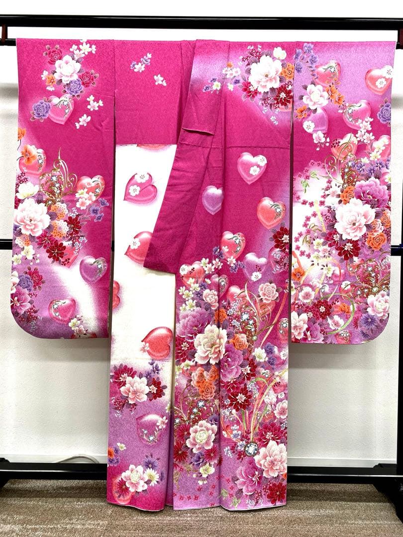 ブランド振袖 Angel Heart 銀通し 刺繍 身丈157cm 撥水加工済