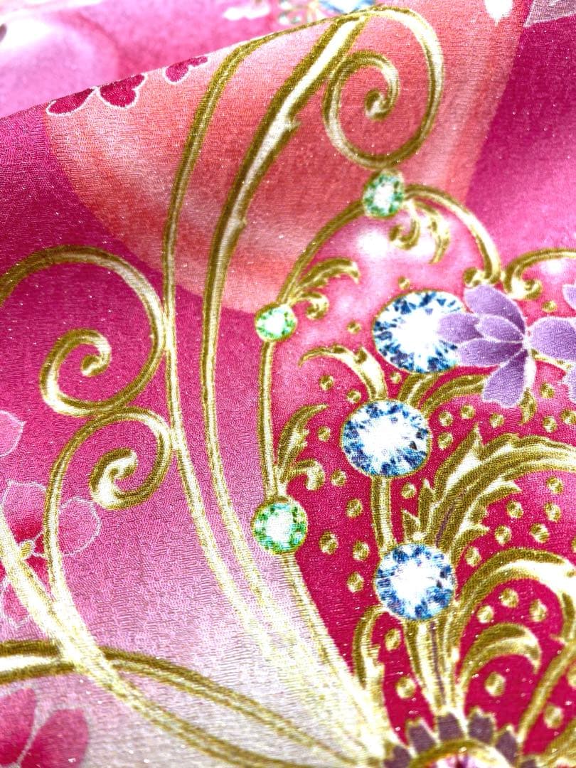 ブランド振袖 Angel Heart 銀通し 刺繍 身丈157cm 撥水加工済