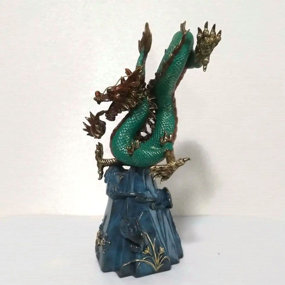 定価１９万　中国、工芸品　四季龍神　置物　風水　強運、豪運　金属　龍神　置物