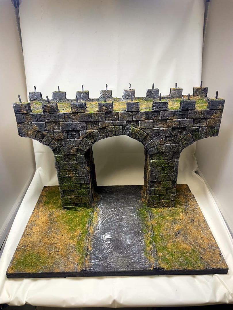 ジオラマベース　251205 アーチ型石造りの橋 模型 Diorama