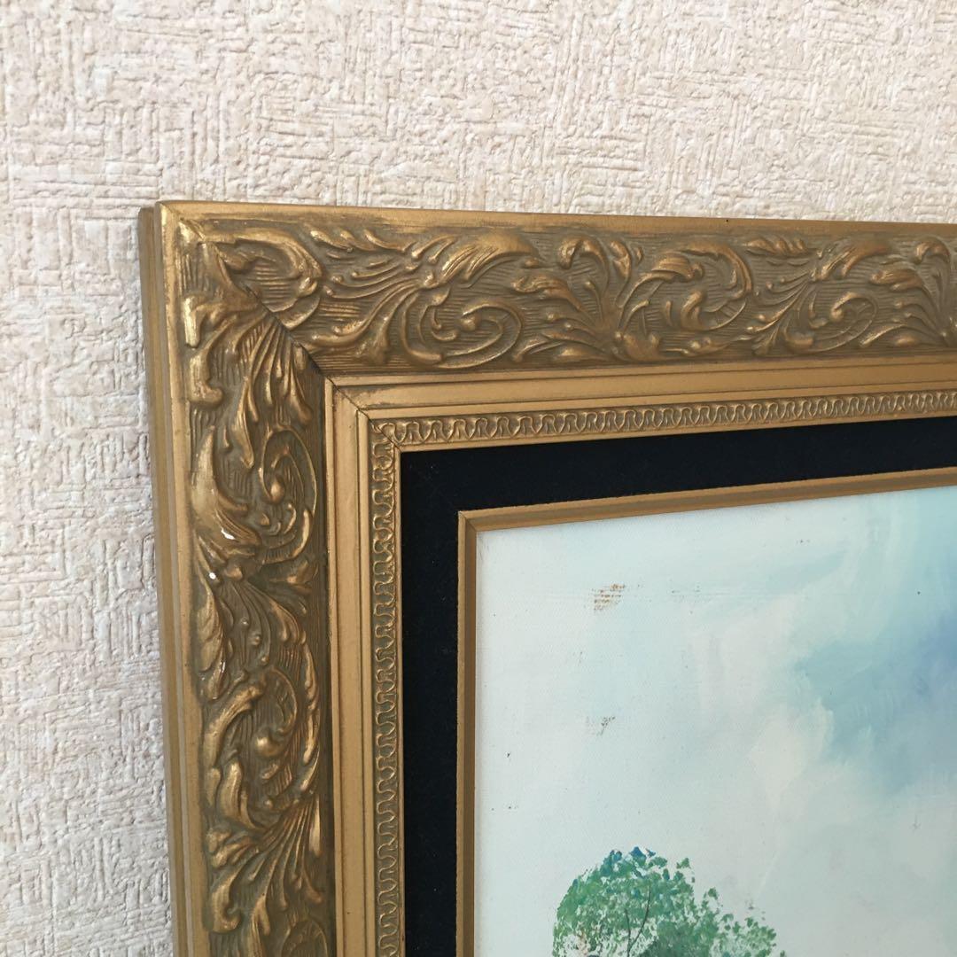 絵画 油絵 油彩画 風景画 額縁　額装 フレーム アンティーク