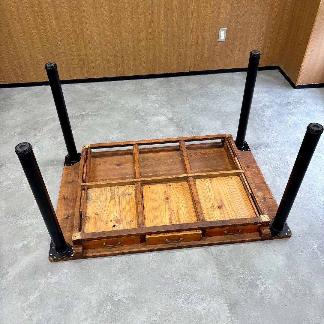 【リメイク】 ビンテージ ワークテーブル／ダイニングテーブル