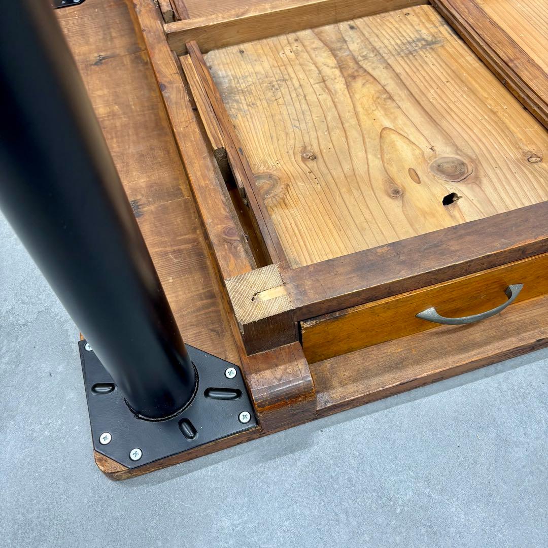 【リメイク】 ビンテージ ワークテーブル／ダイニングテーブル