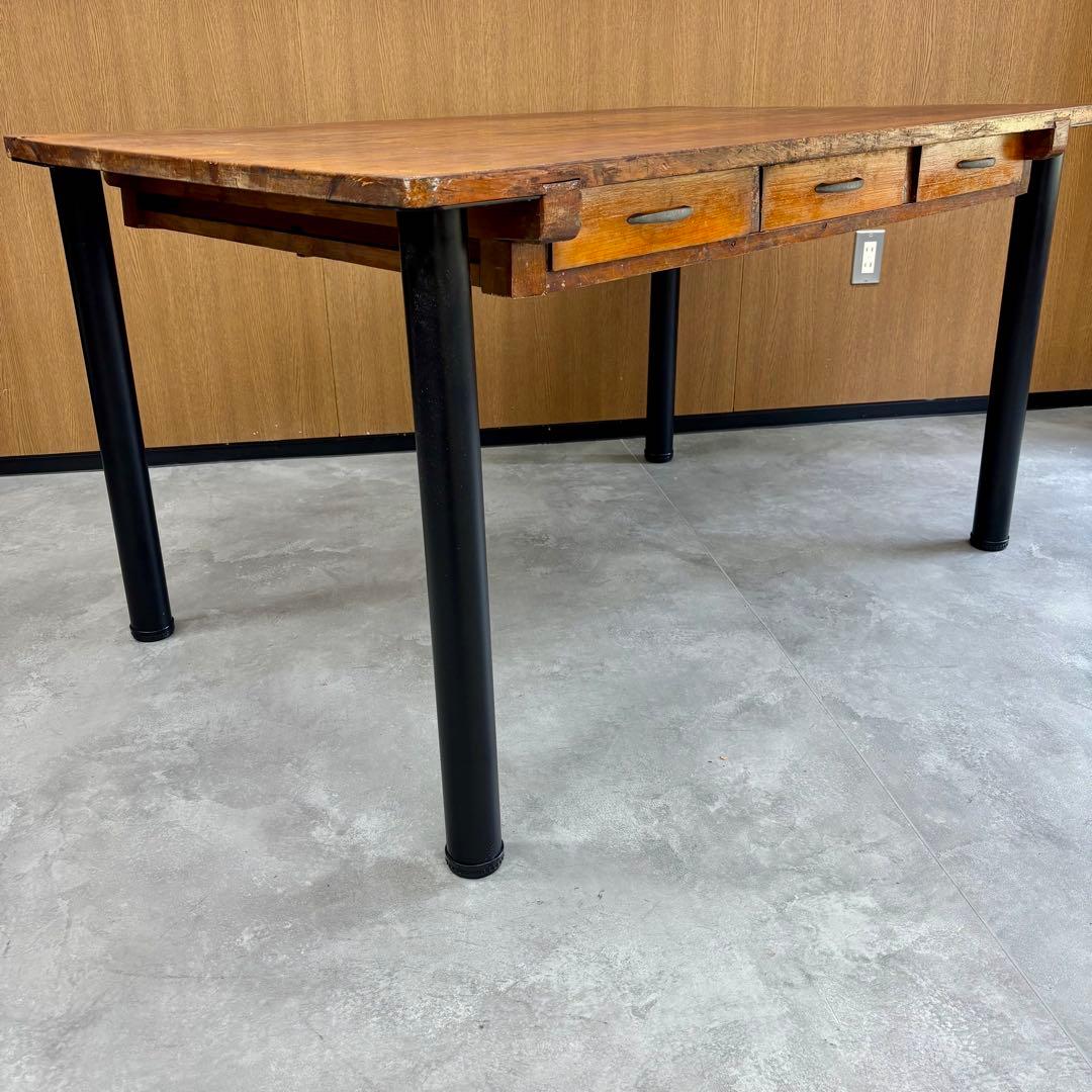 【リメイク】 ビンテージ ワークテーブル／ダイニングテーブル