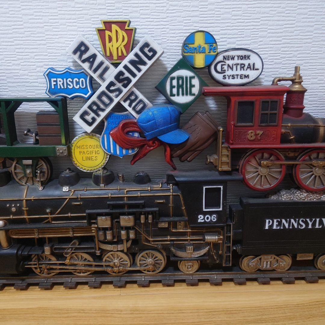 ★入手困難★アメリカ鉄道 ヴィンテージ風 蒸気機関車 立体ウォールデコ 大型