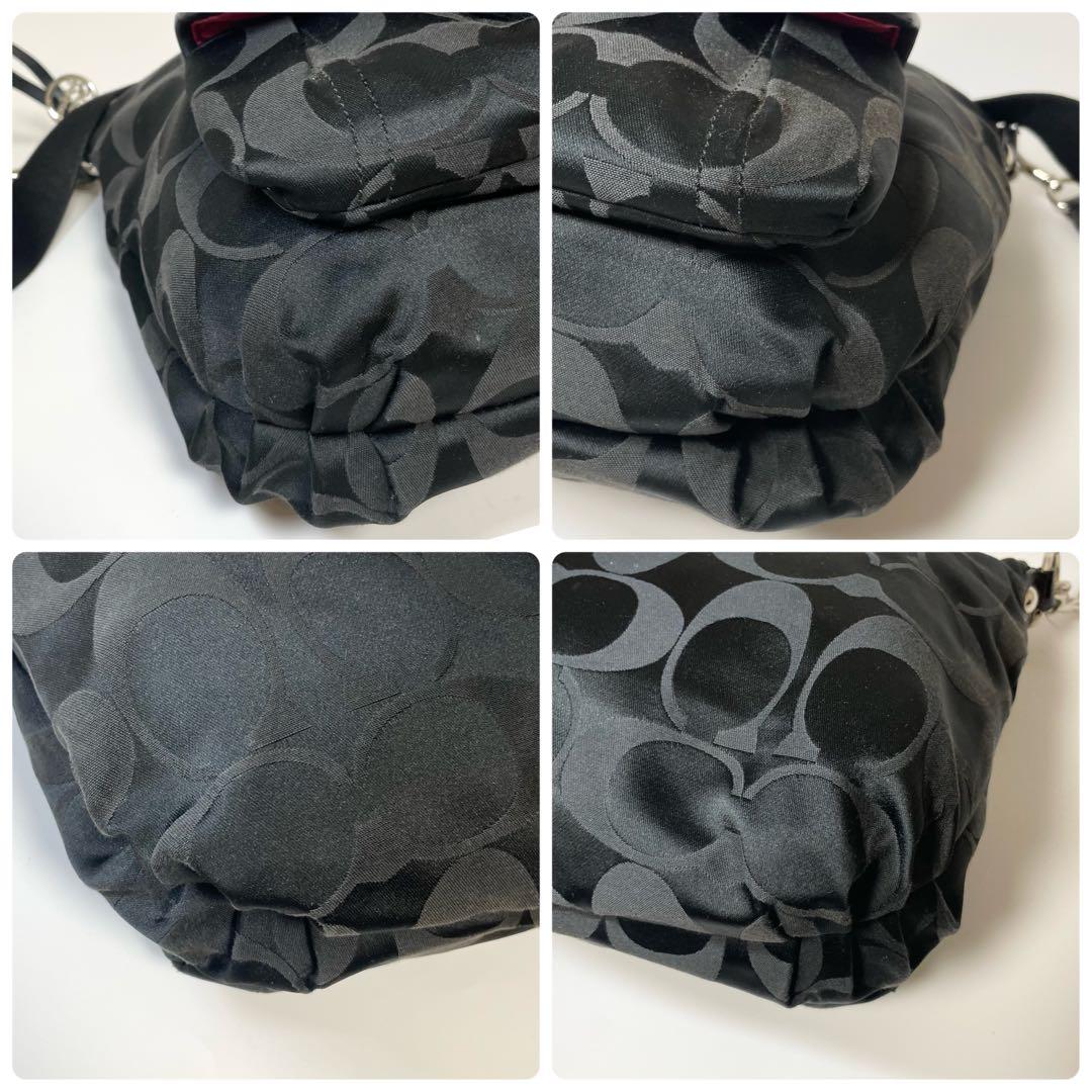 美品✨COACH ショルダーバッグ poppy 2way 大容量 黒 y2k