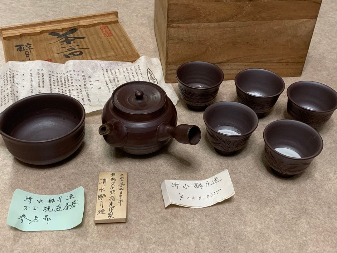 萬古焼　清水酔月造