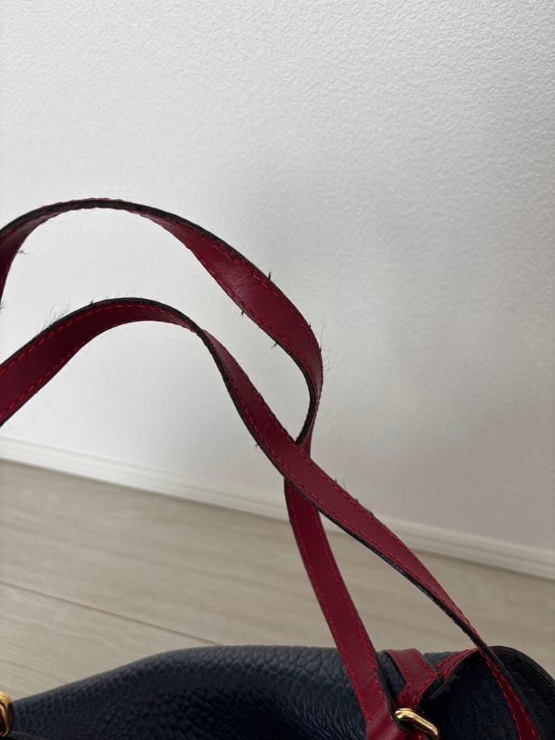 Burberry ネイビー レッド トートバッグ