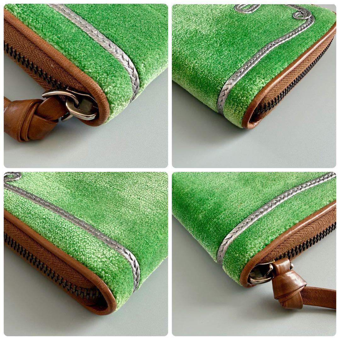 レイコ様用　美品 超希少 限定 ボッテガヴェネタ 二つ折り財布 グリーン 箱あり