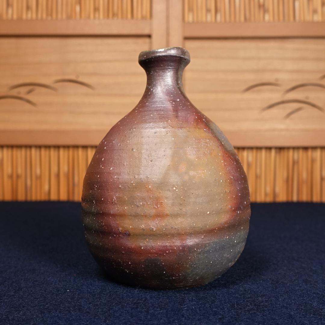 無形文化財 藤原楽山 備前徳利 共箱