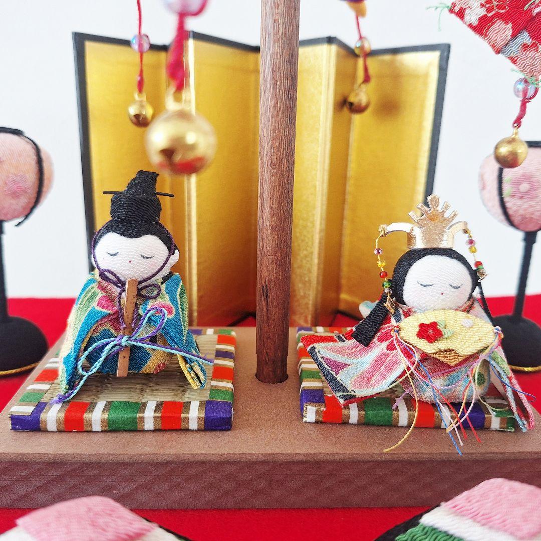 ◆美品◆龍虎堂◆卓上吊るし輪かざり◆わらべ雛◆ちりめん細工◆
