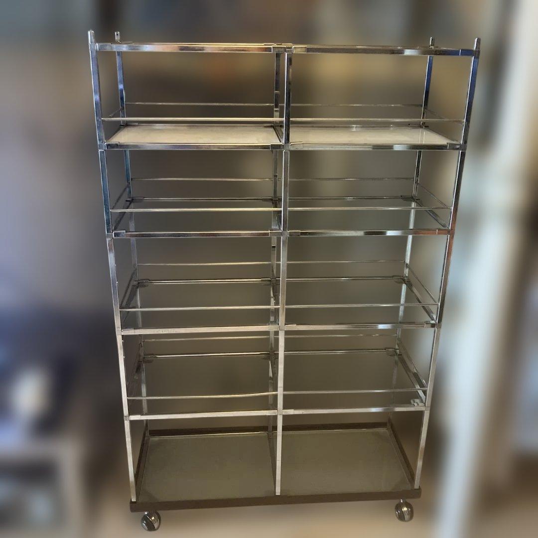 ステンレス　ガラス　シェルフ棚