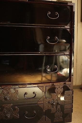 綺麗な庄内時代箪笥　5段　総桐材　タンス　収納　古家具　古民家　時代家具