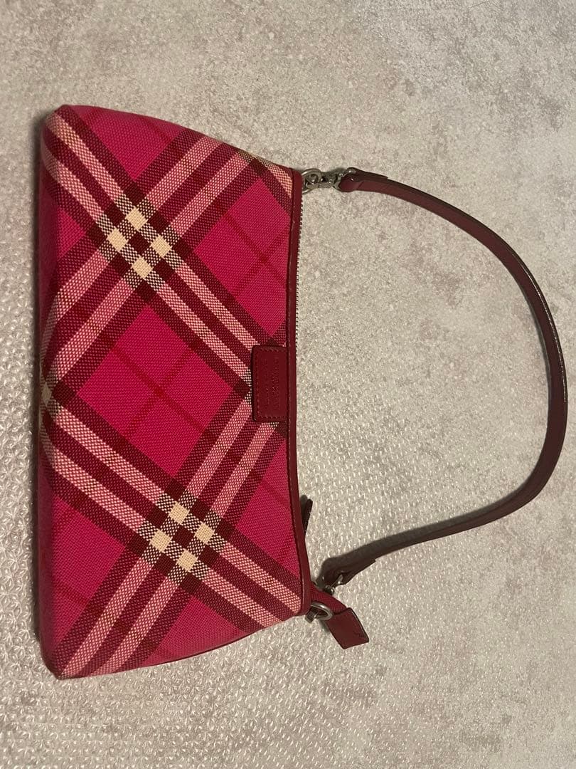 Burberry ブルーレーベル　ピンク チェック柄 ハンドバッグ