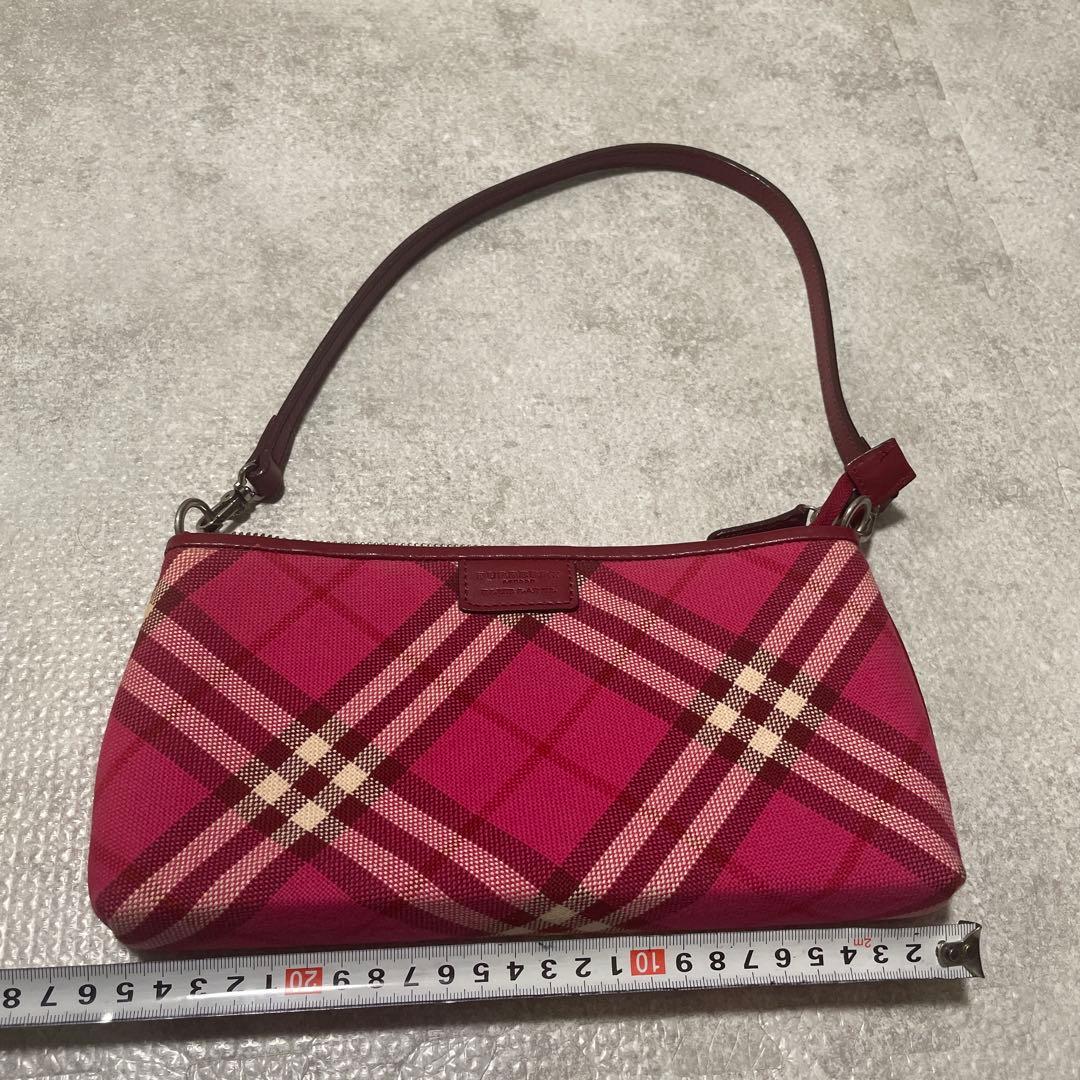Burberry ブルーレーベル　ピンク チェック柄 ハンドバッグ