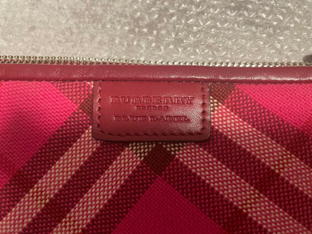 Burberry ブルーレーベル　ピンク チェック柄 ハンドバッグ
