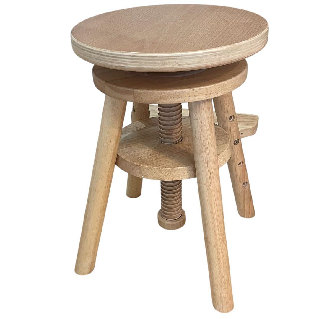 完売品　ideaco木製スツール 椅子 キッズチェア 学習チェア 天然木 北欧
