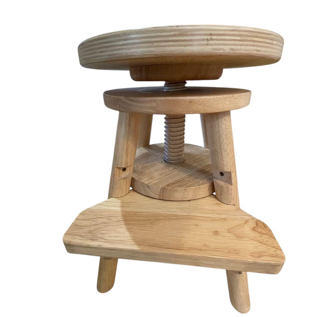 完売品　ideaco木製スツール 椅子 キッズチェア 学習チェア 天然木 北欧