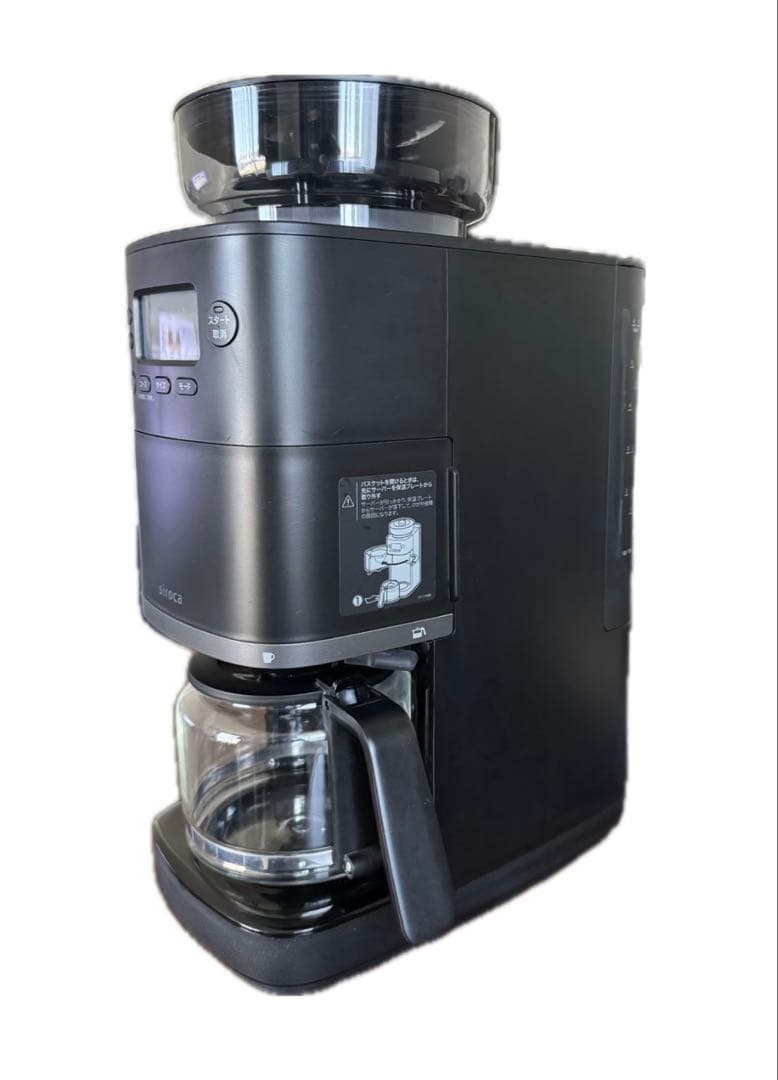 siroca シロカ コーン式 全自動コーヒーメーカーブラック SC-C251
