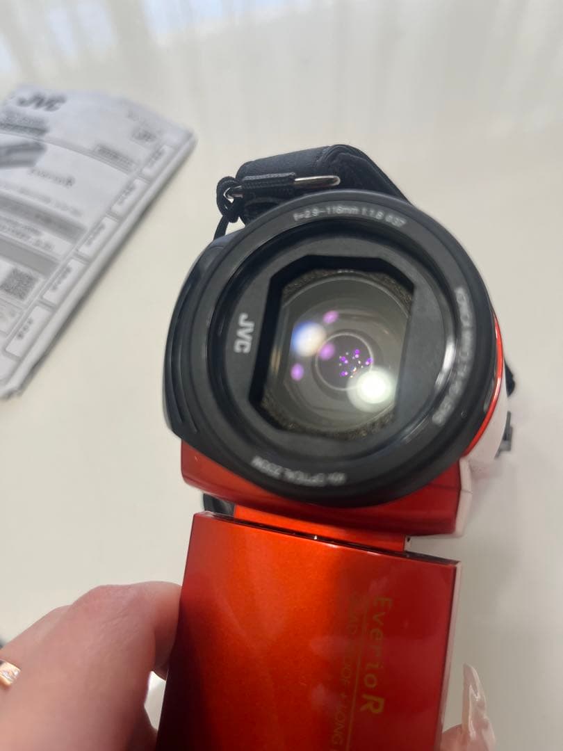 JVC ビデオカメラ オレンジ