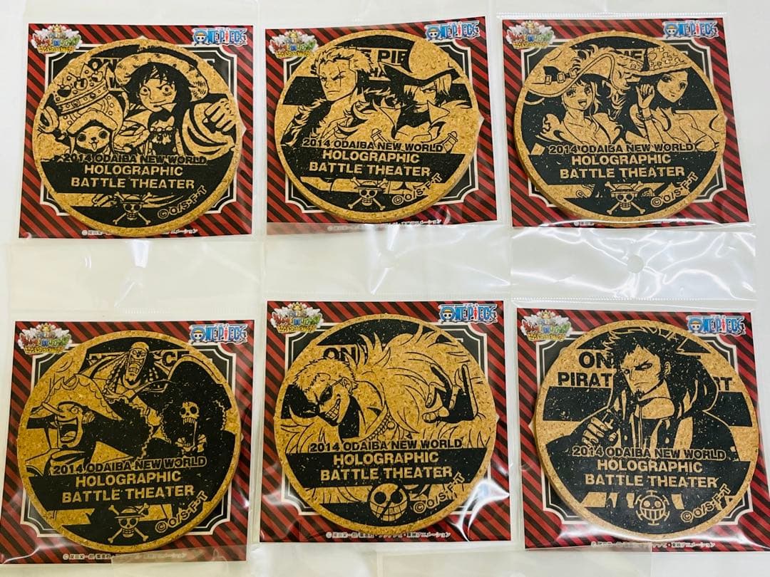 ワンピース 2014 お台場新大陸 限定 コルクコースター ハンコック ナミ