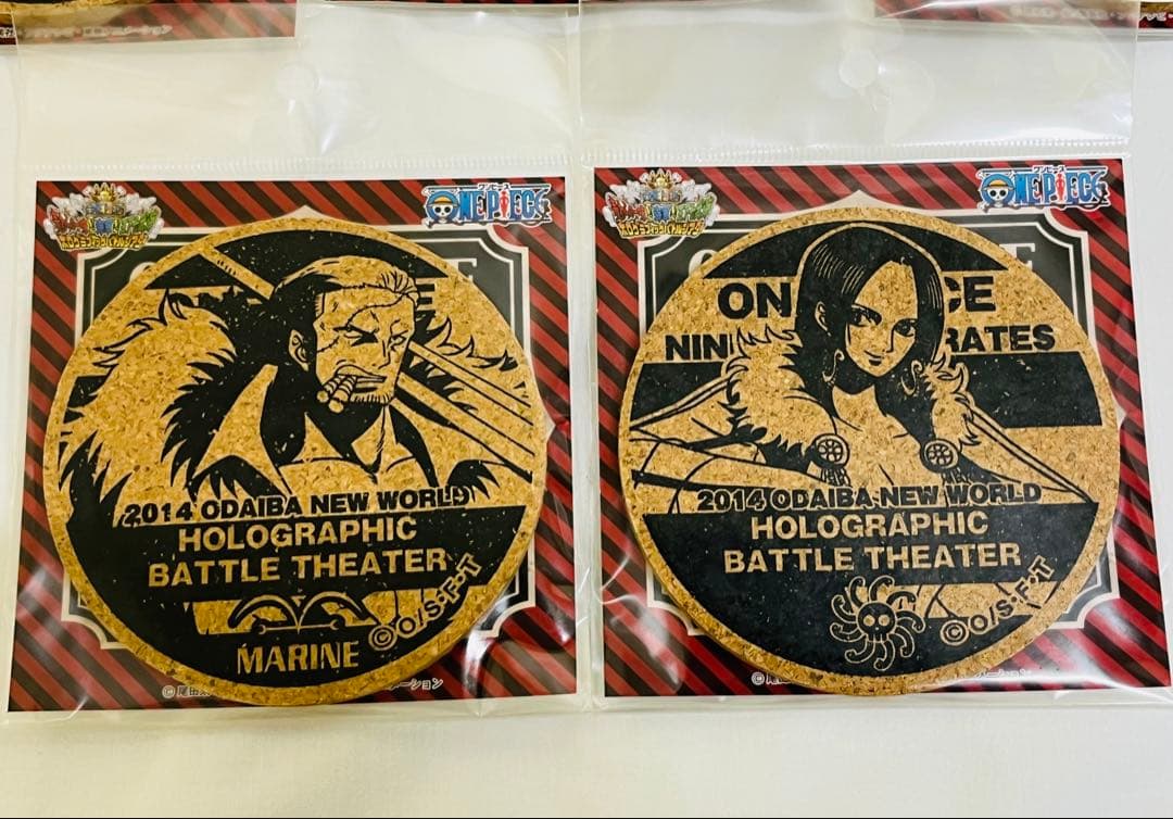 ワンピース 2014 お台場新大陸 限定 コルクコースター ハンコック ナミ
