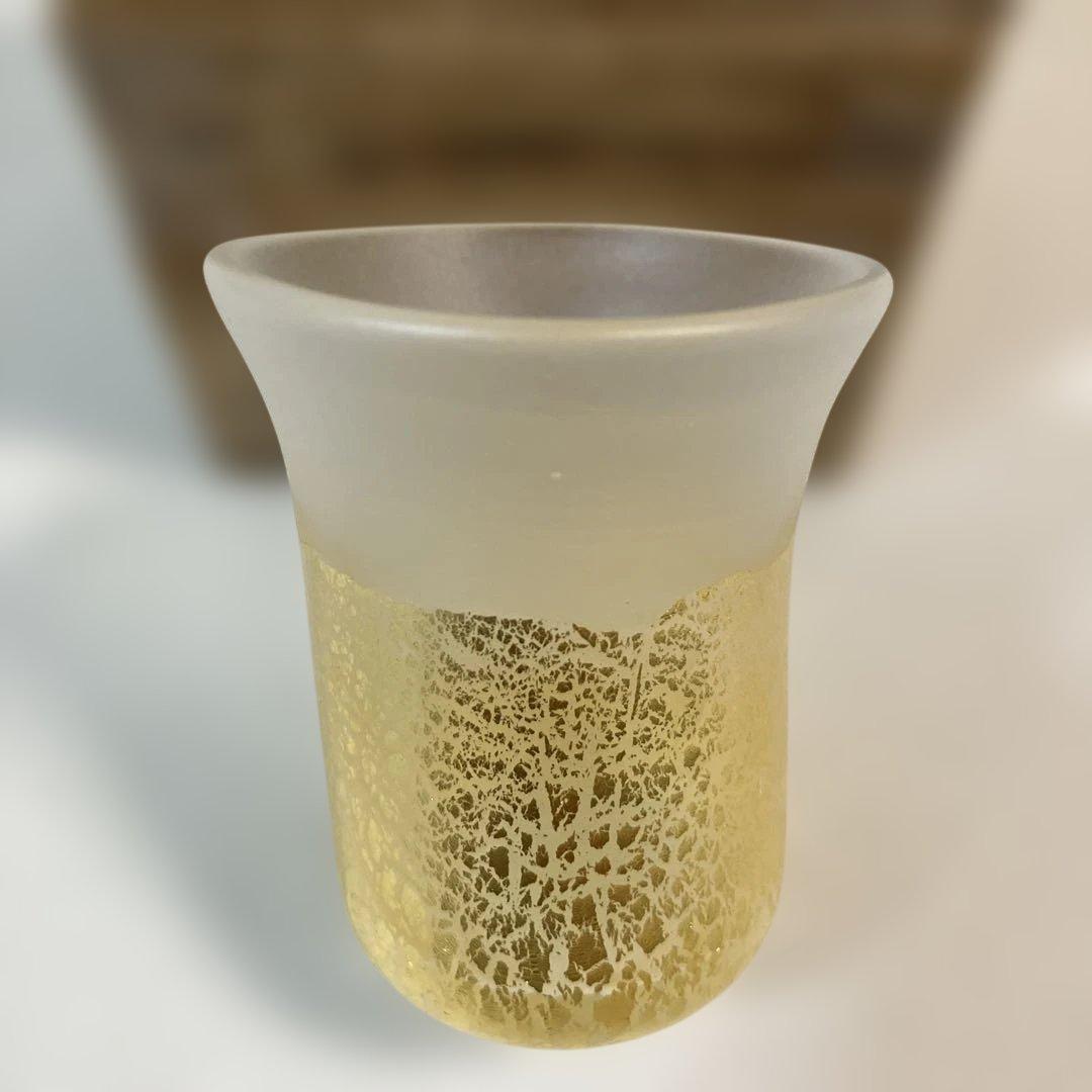 藤田喬平 手吹金彩ぐい呑み