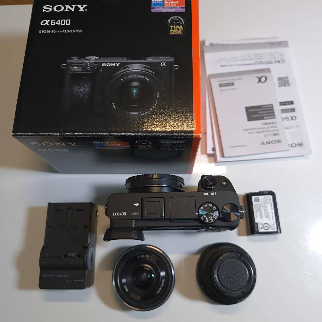 SONY α6400 ミラーレスカメラ 本体と2個レンズ付き