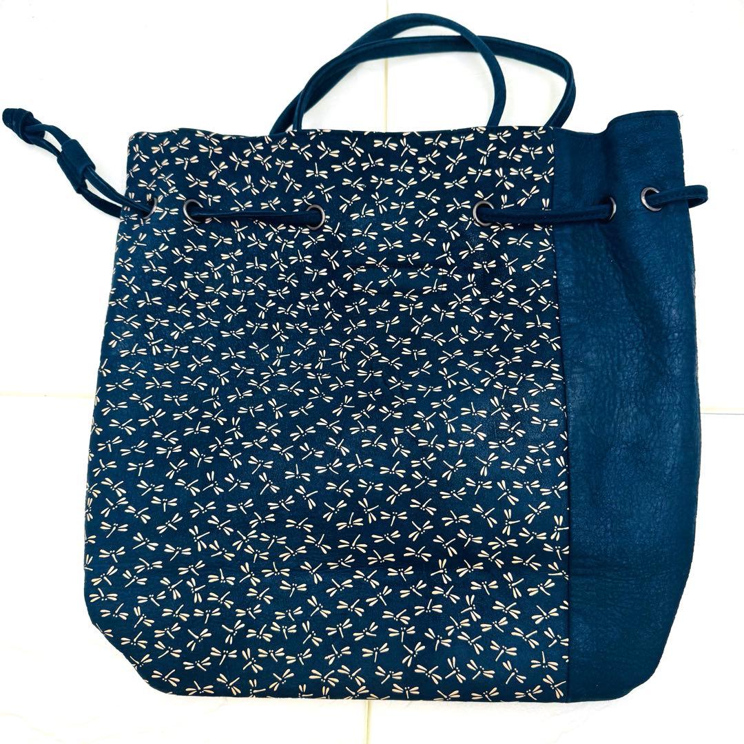 【超美品】✨印傳屋✨INDEN-YA❤️ バック ＆ 二つ折り財布　　とんぼ柄