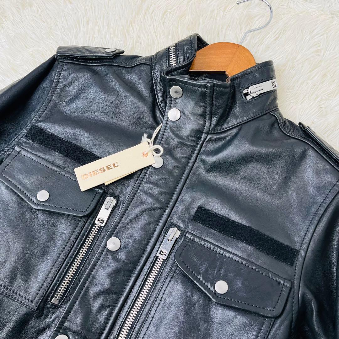 未使用タグ付✨ディーゼル レザージャケット M-65 レザー ミリタリー 本革