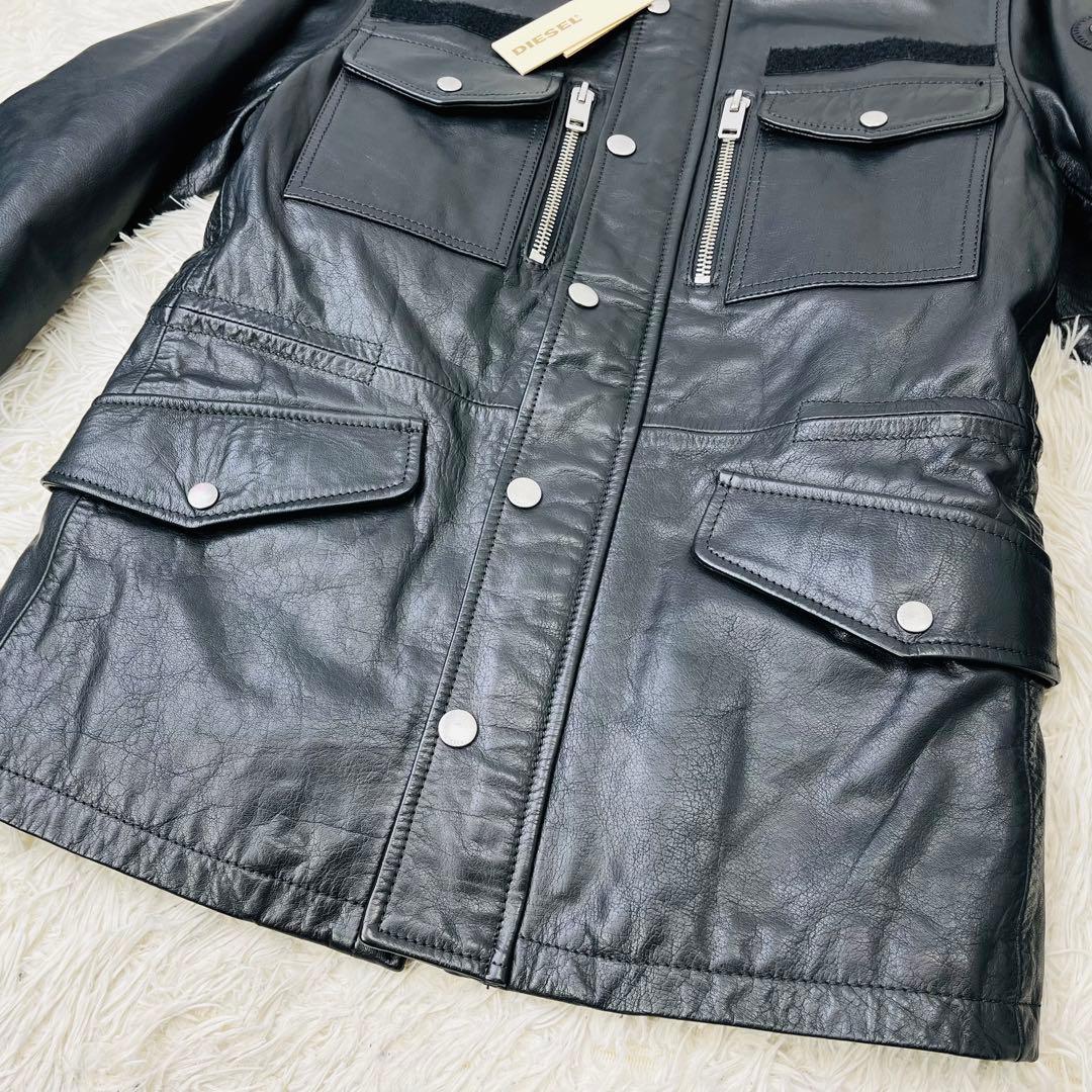 未使用タグ付✨ディーゼル レザージャケット M-65 レザー ミリタリー 本革