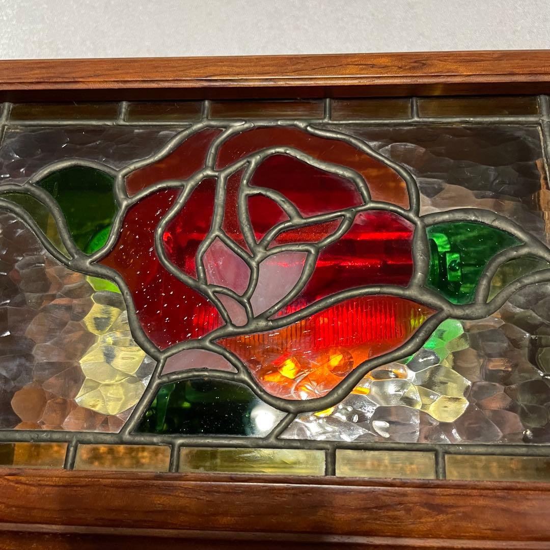 極美品 オルフェウス オルゴール 50弁 ステンドグラス ブビンガ