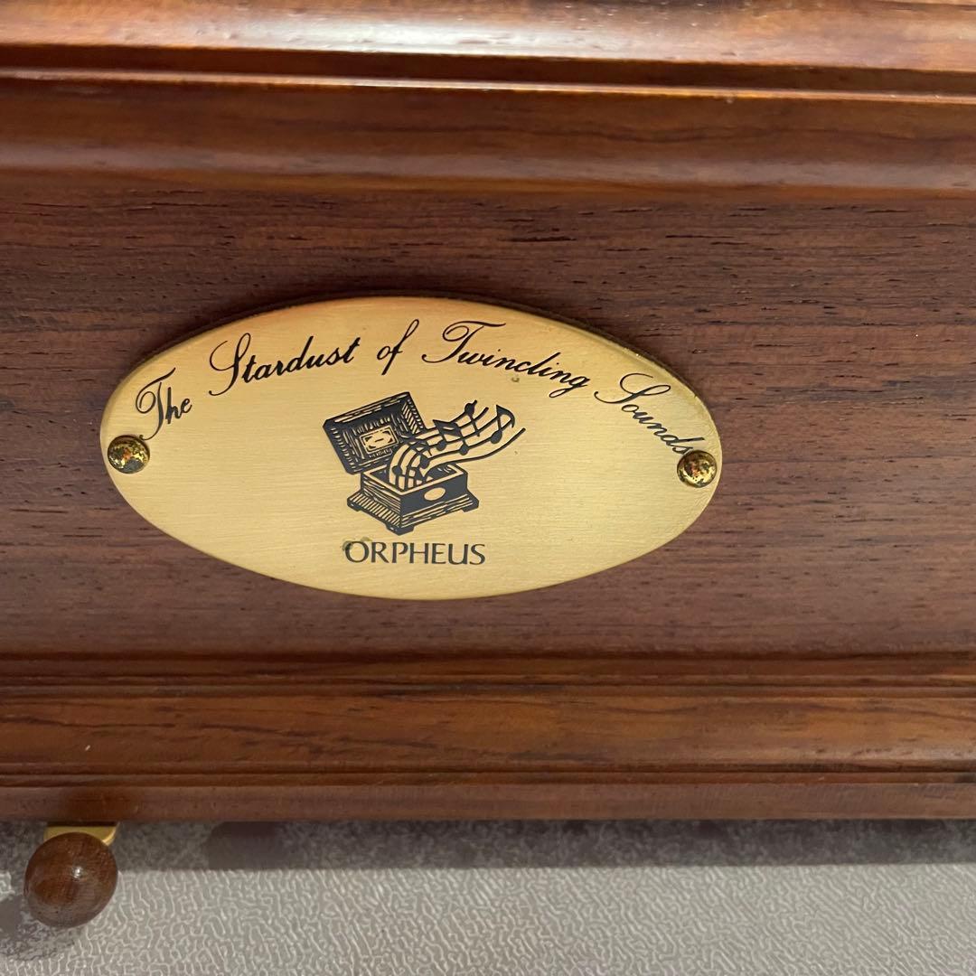 極美品 オルフェウス オルゴール 50弁 ステンドグラス ブビンガ