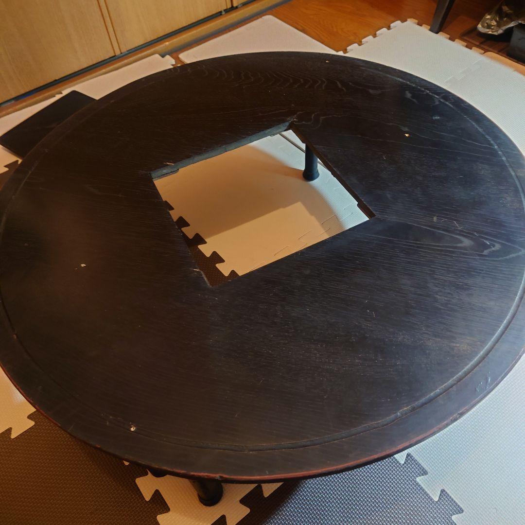 昭和20〜30年代　火鉢セット可能　折り畳み式囲炉裏ちゃぶ台