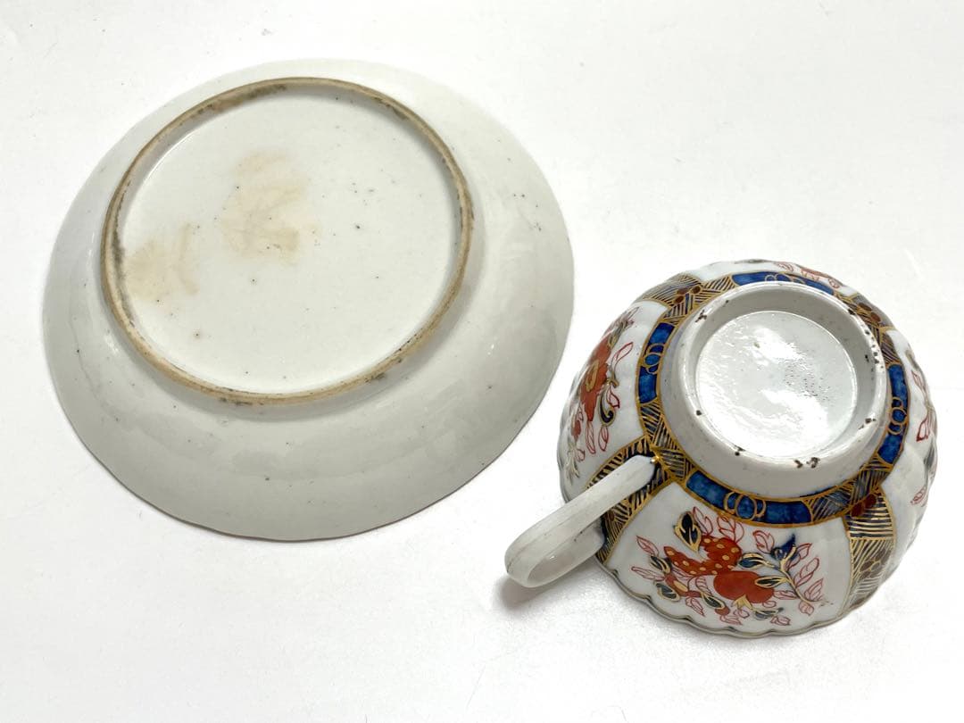 骨董　西洋アンティーク　古伊万里写　ウェッジウッド カップアンドソーサー